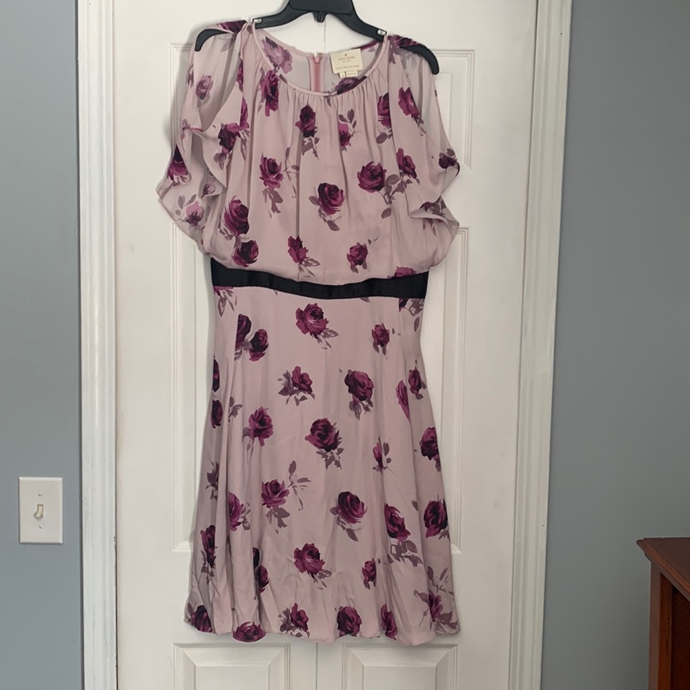 Kate spade silk encore roses dress size 12
